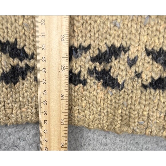 VTG Anthropologie Relais Sweater Womens One Size Tan Black Southwestern Design - Picture 5 of 6